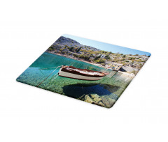 Tranquil Scene Boat on Bay Cutting Board