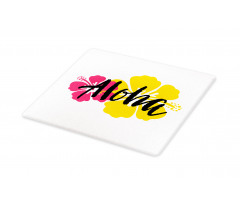 Brush Stroke Effect Hibiscus Cutting Board