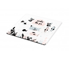 Under the Sea Fauna Cartoon Cutting Board