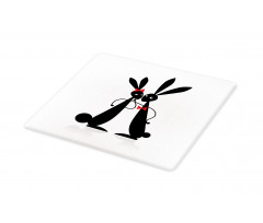 Couple Rabbits Bow Tie Cutting Board