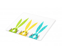 Colorful Half Face Rabbit Cutting Board