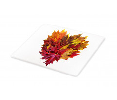 Mix Leaves Heart Shaped Cutting Board