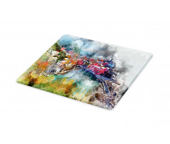 Aerial Village Cutting Board