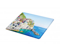 Colorful Coastal Village Cutting Board