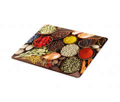 Top View of Herbs Flavors Cutting Board