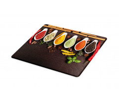 Folk Food Top View of Tastes Cutting Board