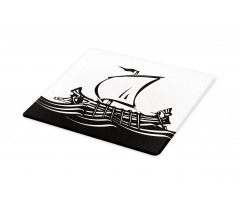 Greek Ship on Sea Cutting Board