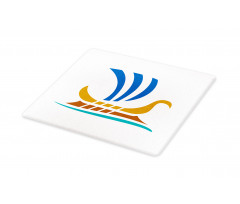 Colorful Greek Ship Sign Cutting Board