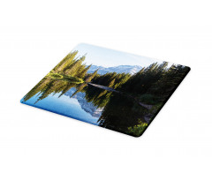 Fir Tree Reflections on Lake Cutting Board