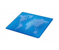 Flight Routes on World Map Cutting Board