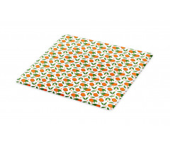 Mandarin and Polka Dots Cutting Board