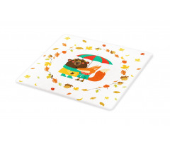 Autumn Fox and Bear Cutting Board