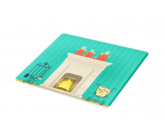 Classic Log Fire Candles Cutting Board