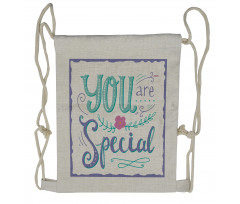 You are Special in a Frame Drawstring Backpack