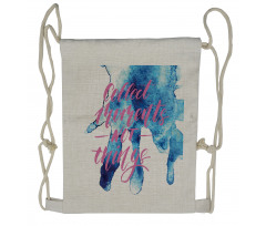 Watercolor Splatters Concept Drawstring Backpack