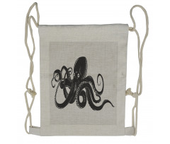 Curling Tentacles Curl Drawstring Backpack