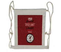 Hilarious Speed Limit Words Drawstring Backpack