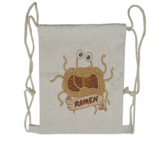 Flying Spaghetti Monster Drawstring Backpack