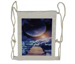 Meteorite Dock Sun Drawstring Backpack