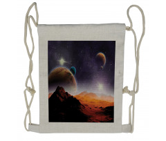 Solar Sky Orbit Comet Drawstring Backpack