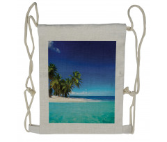 Seaside Nature Tropic Drawstring Backpack