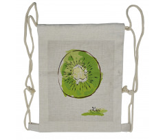 Halved Fruit Design Drawstring Backpack