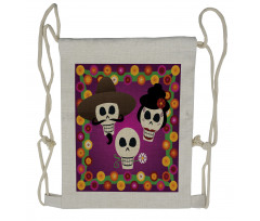 Folk Sugar Skulls Drawstring Backpack