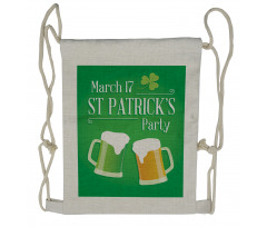 St. Patrick's Day Beers Drawstring Backpack