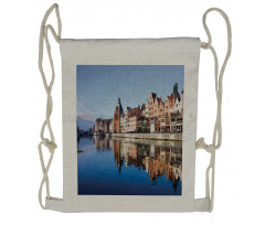 Motlawa River Gdansk Town Drawstring Backpack