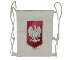 Coat of Arms of Poland Eagle Drawstring Backpack