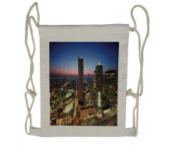 Warsaw City During Sunset Drawstring Backpack