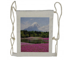 Festival of Shibazakura Field Drawstring Backpack