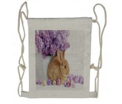 Rabbit Photo Drawstring Backpack