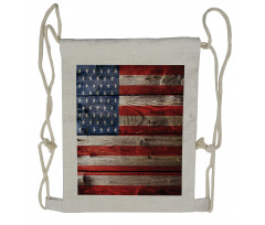 Independence Day Wall Drawstring Backpack