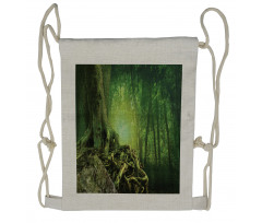 Mysterious Woods Landscape Drawstring Backpack