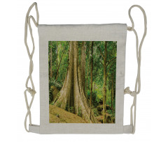 Big Tree Trunk in the Forest Drawstring Backpack