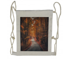 Pathway into Forest Foliage Drawstring Backpack