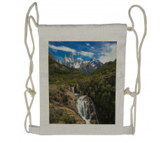 Mount Fitz Roy Drawstring Backpack