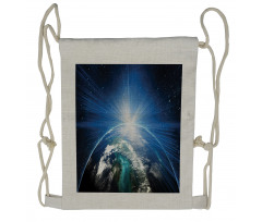 Astrophotography Rising Sun Drawstring Backpack