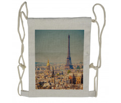 Cityscape of Paris Drawstring Backpack