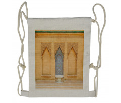 Moroccan Tile Fountain Drawstring Backpack