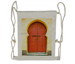 Historic Moroccan Door Drawstring Backpack