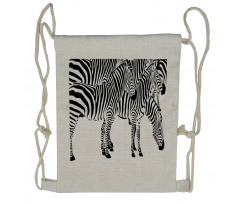 Wild Zebras Drawstring Backpack