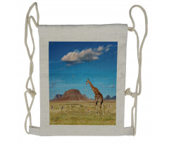 Savanna Giraffes Drawstring Backpack