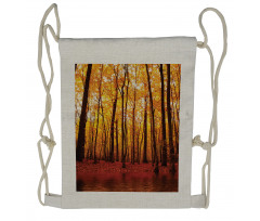 Autumn Forest Trees Drawstring Backpack