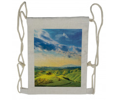 Sunset in Tuscany Rural Drawstring Backpack