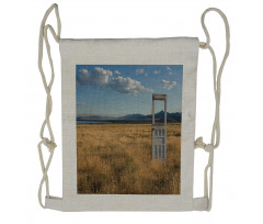 Field with Mountains Drawstring Backpack