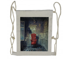 Old Armchair Messy House Drawstring Backpack