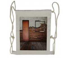 Frame on Old Brick Wall Drawstring Backpack