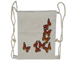 Spring Monarch Bug Drawstring Backpack